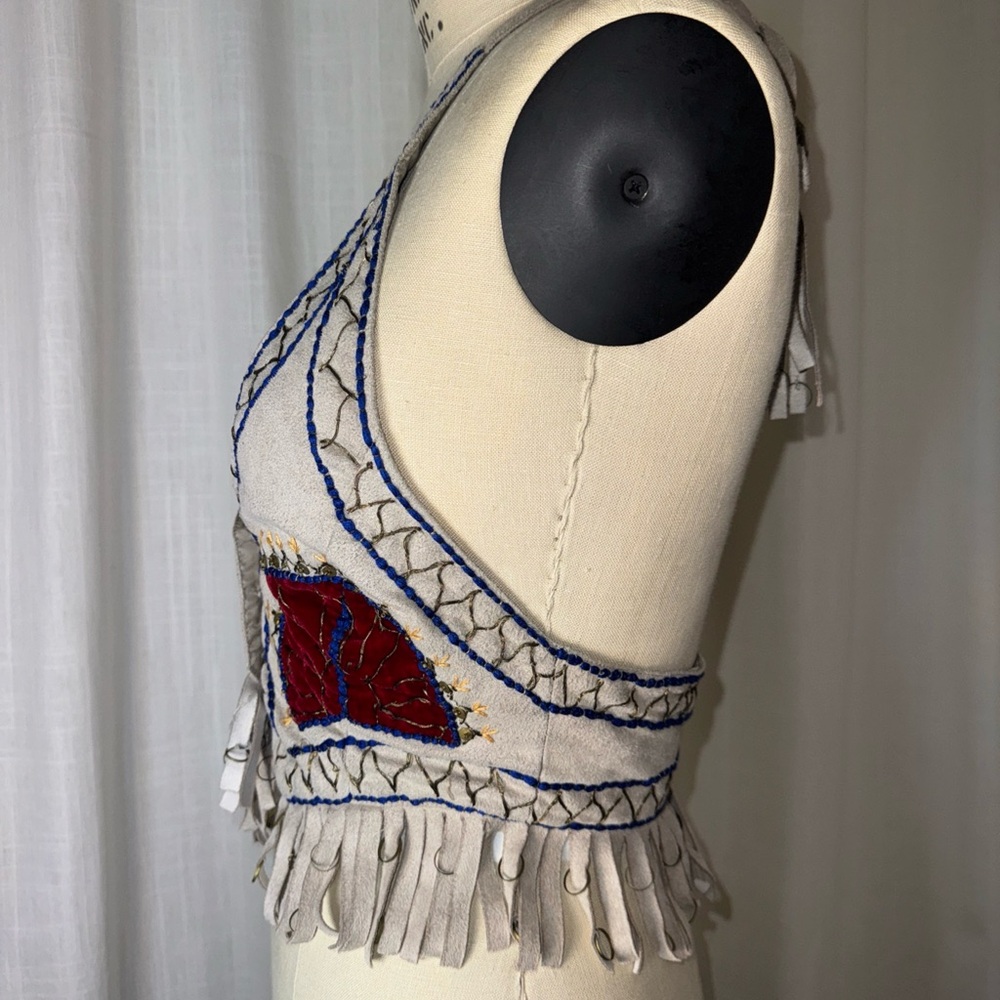 ANNA SUI - 2008 Runway Printed Vest - Villa Amour Top - Picture 4 of 7